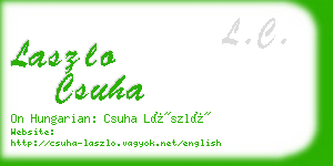 laszlo csuha business card